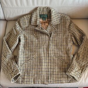 Vintage Ralph Lauren Wool Plaid Jacket Size 4
